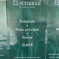 The menu price at La Mujer de Verde in Mallorca