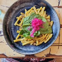 Pasta at La Mujer de Verde in Mallorca