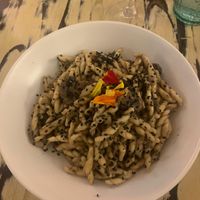 Pasta al tartufo,funghi e semi  at La Mujer de Verde in Mallorca