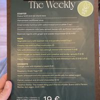 Menu as of 19-04-2023  at La Mujer de Verde in Mallorca