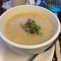 Vietnamese cauliflower soup: tasty but nothing special   at La Mujer de Verde in Mallorca