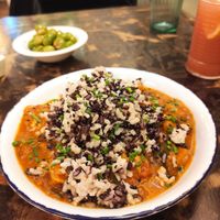 Arroz integral con champiñones y eneldo at La Mujer de Verde in Mallorca