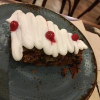 Carrot cake  at La Mujer de Verde in Mallorca