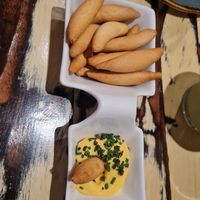 Vegan allioli at La Mujer de Verde in Mallorca