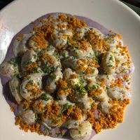 Gocchi con parmigiano e cavolo rosso  at La Mujer de Verde in Mallorca