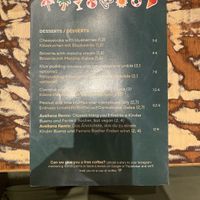 Menu  at La Mujer de Verde in Mallorca