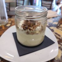 Lemon cream (amazing) at La Mujer de Verde in Mallorca