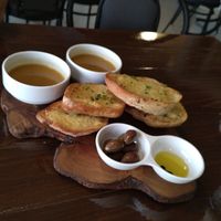 Garlic bread at Oskars in Kefalonia