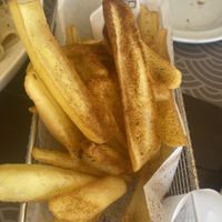 Truffle oil with paprika fries   at Oskars in Kefalonia