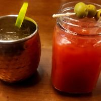 Moscow mule and bloody mary at Clay Oven in Vacaville