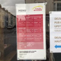 menu (same as other branches)  at Halo Burger in Brighton