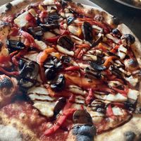Pizza with tomato sauce  at A.W. Wander in Manlius