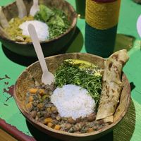 Mahagarwe - local stew - with chapati at Sativa Café Zanzibar in Zanzibar
