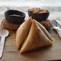 Samosas at Sativa Café Zanzibar in Zanzibar