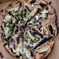 Mushroom option was tasty apart from burnt base at Apollo Bay Distillery in Apollo Bay