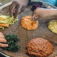 Ethiopian Platter at Tribearth  in Diani Beach