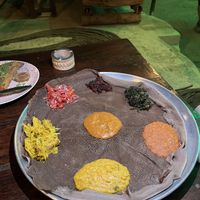 Ethiopian platter  at Tribearth  in Diani Beach