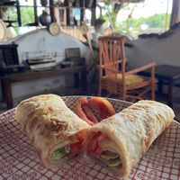 Avocado and tomato chapati wrap  at Tribearth  in Diani Beach