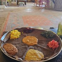 Veg Ethiopian platter  at Tribearth  in Diani Beach