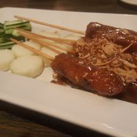 Satay Tempeh Entree at Bandung Indonesian Restaurant in Madison
