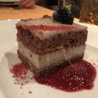 Vegan cake at dinner.. and then at the breakfast buffet the next morning!   at Strandhotel Restaurant in Weissensee