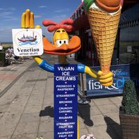 vegan offerings  at Venetian in Whitley Bay