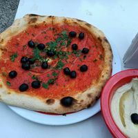 Olivera & side of hummus at Tutti Frutti in Wiesbaden