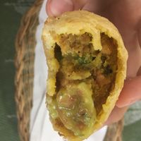 Areas de papas at La Mesa Vegetariana in Bogota