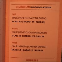 Vegan wine at Juuls Domburg in Domburg