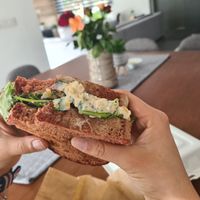 Vegan tuna sandwich at Inga's Veggie Heaven in Nicosia