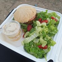 Mr. Beluga burger at Inga's Veggie Heaven in Nicosia