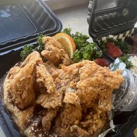 Chicken & Waffles  at Hue Cafe & Apothecary in Owings Mills