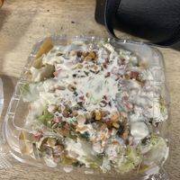 Nachos- you gotta dig to get to the cheese and the lettuce is thiiiickly cut but they’re good!  at Hue Cafe & Apothecary in Owings Mills