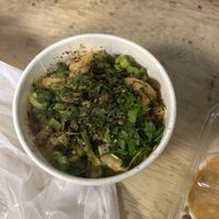 Black garlic Mac and cheese - very salty. Like I think I’m hypertensive now, but with it  at Hue Cafe & Apothecary in Owings Mills