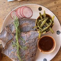 Vegan tlayudas  at La Biznaga in Oaxaca