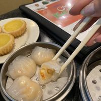 Inside shrimp dumplings at Chef Kenny's Vegan Dim Sum in Las Vegas
