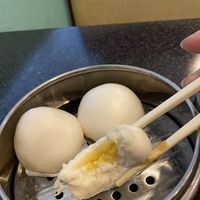 Inside custard steamed buns at Chef Kenny's Vegan Dim Sum in Las Vegas