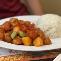 Lunch Special - Sweet and Sour Vegan Chicken at Chef Kenny's Vegan Dim Sum in Las Vegas