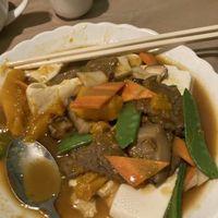 Beef pumpkin squash dish at Chef Kenny's Vegan Dim Sum in Las Vegas
