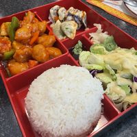 Bento Box w/ white rice   at Chef Kenny's Vegan Dim Sum in Las Vegas