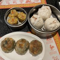 Sui mai, bbq pork buns, chive cakes  at Chef Kenny's Vegan Dim Sum in Las Vegas