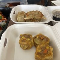 Siu Mai and pork dumplings  at Chef Kenny's Vegan Dim Sum in Las Vegas