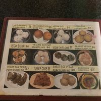 Dim sum choices  at Chef Kenny's Vegan Dim Sum in Las Vegas