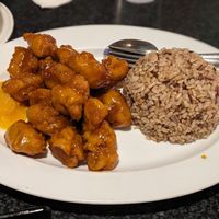 Orange chicken at Chef Kenny's Vegan Dim Sum in Las Vegas