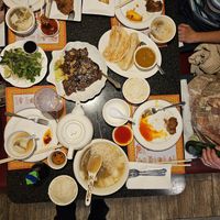 Yum. Pho, fried chicken, roti + curry, beef, cream cheese wanton, dumplings, walnut shrimp at Chef Kenny's Vegan Dim Sum in Las Vegas
