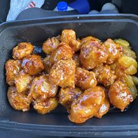 Orange chicken  at Chef Kenny's Vegan Dim Sum in Las Vegas