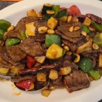 "Steak and vegetables in a tasty sauce at Chef Kenny's Vegan Dim Sum in Las Vegas