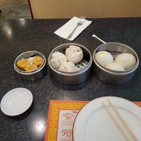 Siu mai, BBQ "pork" buns, custard buns at Chef Kenny's Vegan Dim Sum in Las Vegas