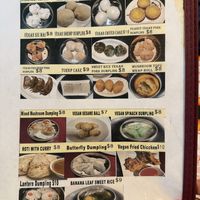 Dim sum menu (that’s it!)  at Chef Kenny's Vegan Dim Sum in Las Vegas