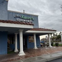 Exterior, parking spots in front  at Chef Kenny's Vegan Dim Sum in Las Vegas
